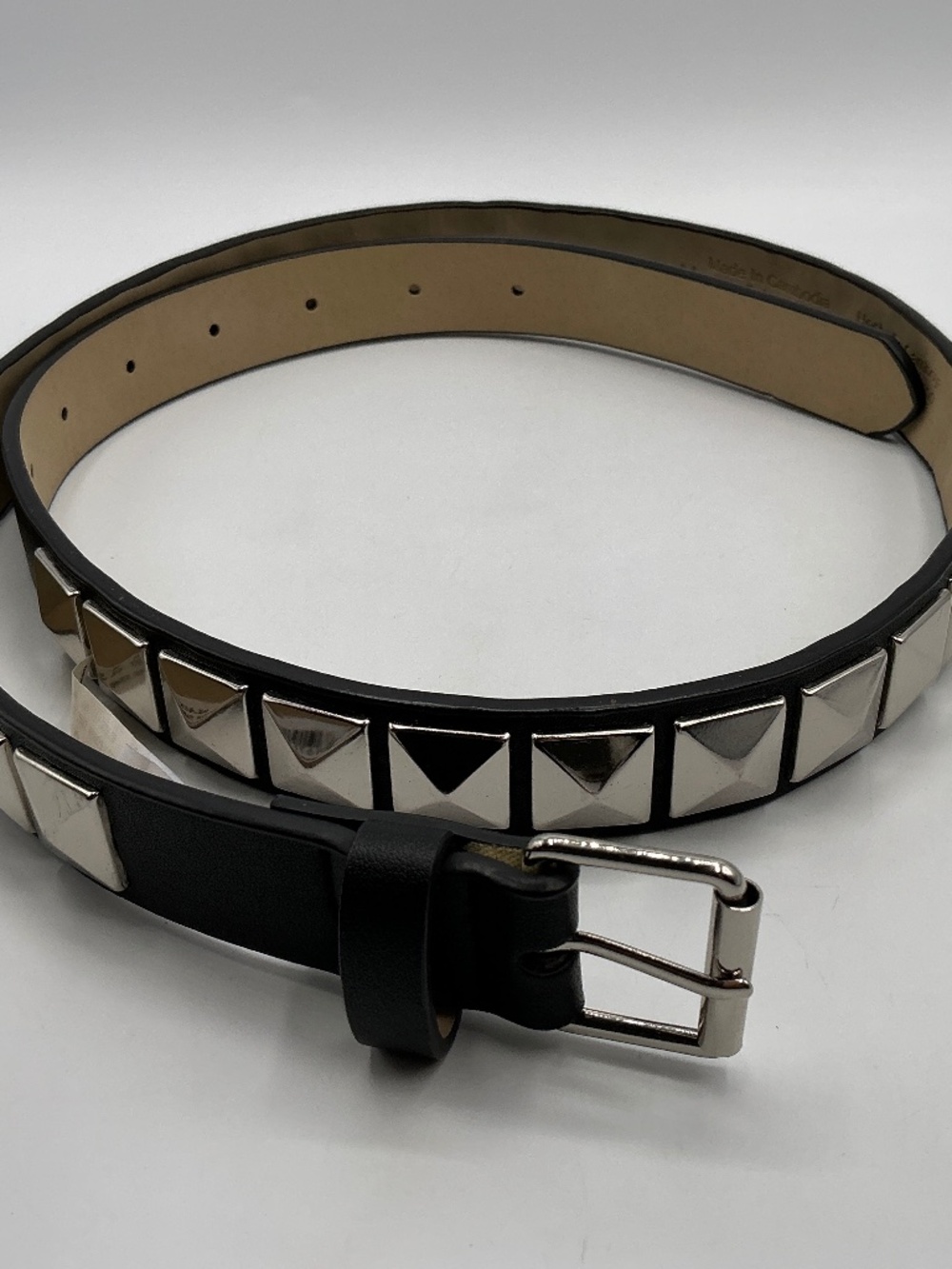 Punk Rock Studded Belt TARGET Size Medium 40” Length Metal Stud Fashion Accessor